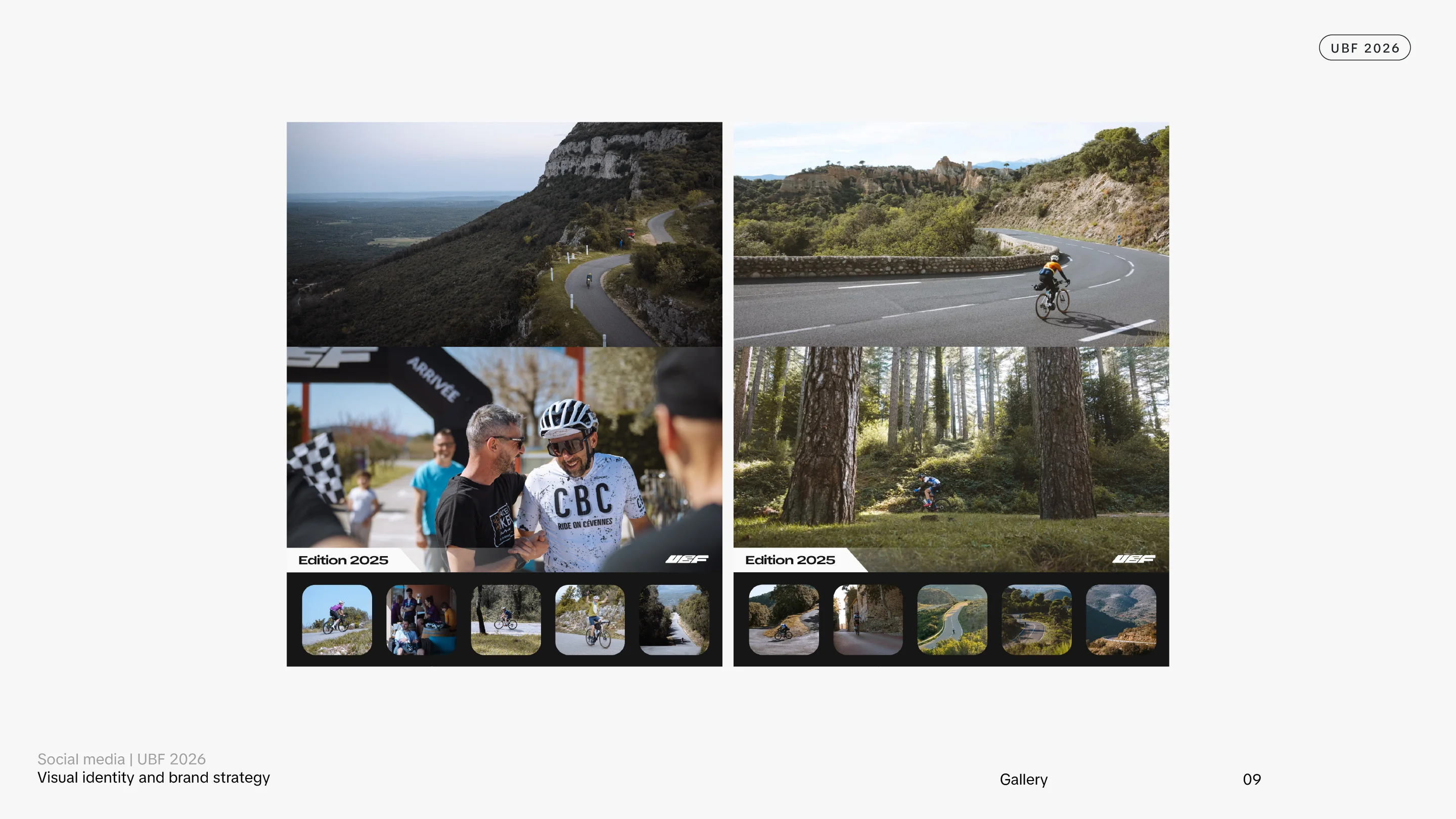 Ultra Bike France® social media — multi-challenge brand system